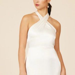 Stanton Midi Satin Dress Park & FIfth